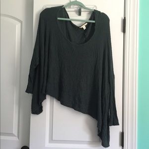 Francesca’s dark green long sleeve shirt